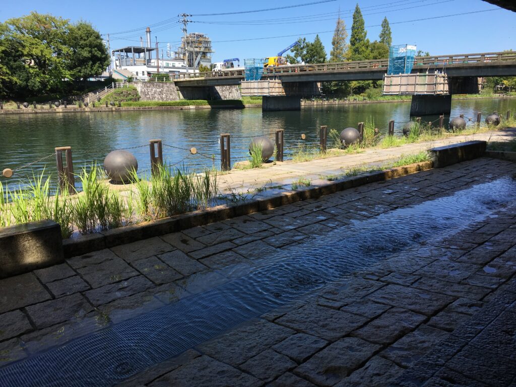 富岩運河沿いの道