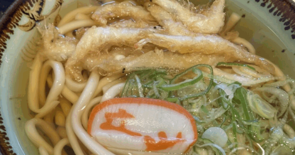 白えびのかき揚げうどん